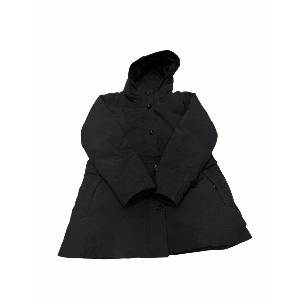 Uniqlo Ultra Warm Hybrid Down Coat Hood Sz L Black Puffer Essential